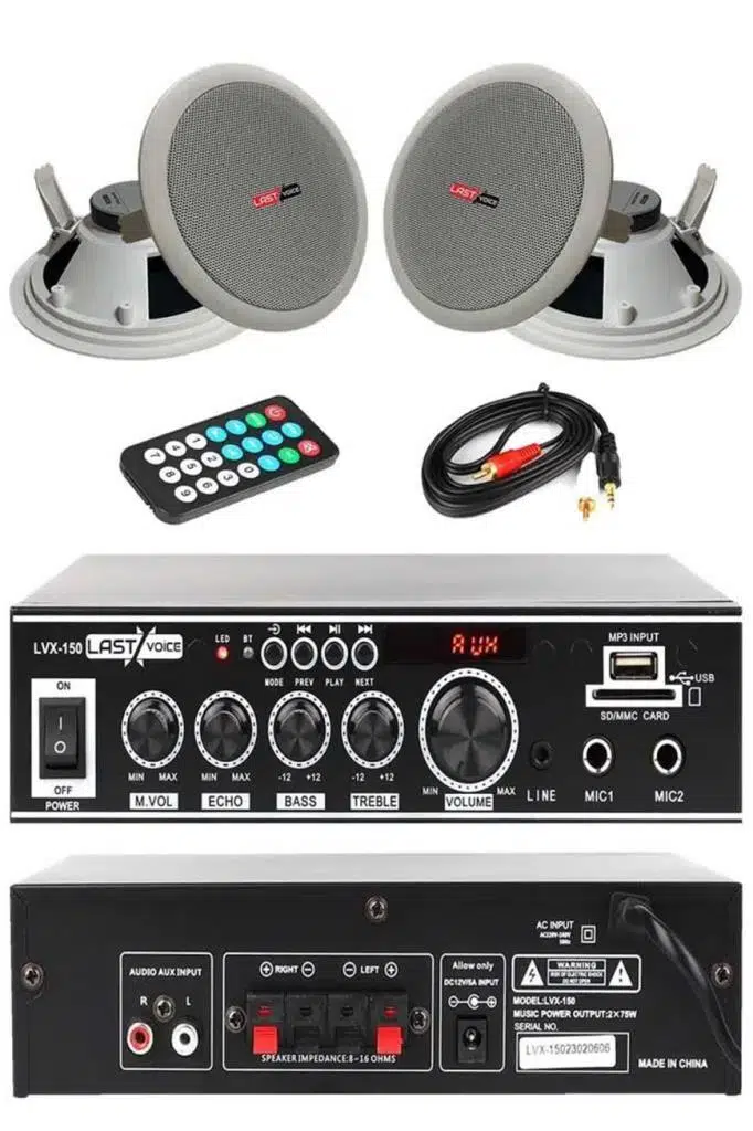 Lastvoice Ekonomi Ceiling Paket-2 Anfi ve Tavan Hoparlörü Seti Lastvoice Ekonomi Ceiling Paket-2 Anfi ve Tavan Hoparlörü Seti