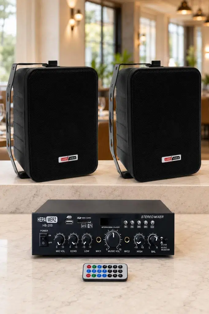 Lastvoice Ekonomi Wall Paket-2B Anfi ve Duvar Hoparlörü Seti (1 ANFİ + 2 HOPARLÖR)