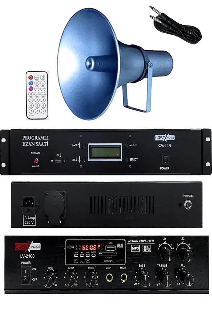 Lastvoice Ekonomik Set-2 Ezanmatik 100W Anfi ve Hoparlör Seti Lastvoice Ekonomik Set-2 Ezanmatik 100W Anfi ve Hoparlör Seti