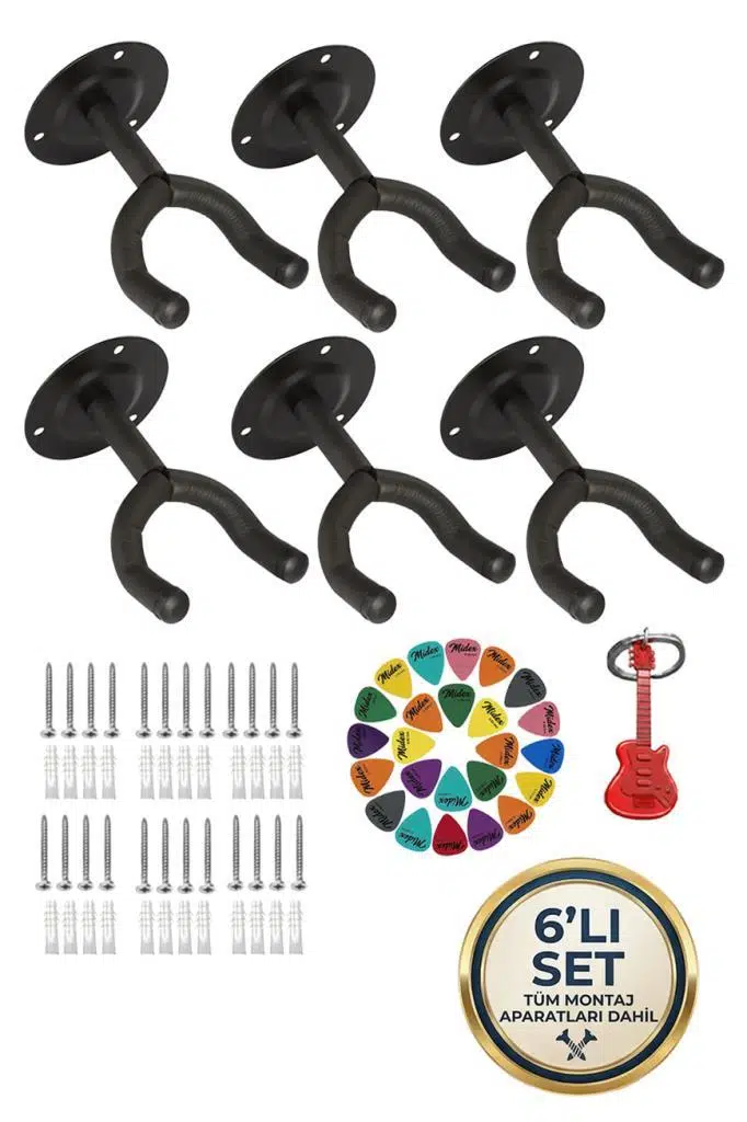 Lastvoice Gds-333 (6X) Gitar Duvar Askısı Standı Aparatı (6'lı Paket)
