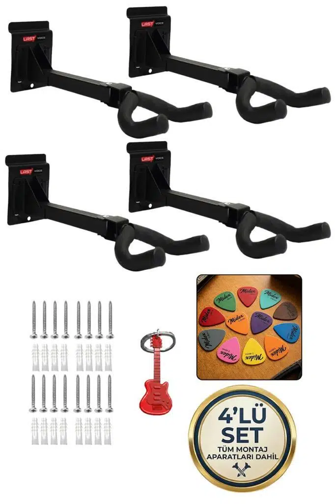 Lastvoice Gds-444(4X) Gitar Duvar Askısı Standı Aparatı (4'Lü Paket) Lastvoice Gds-444(4X) Gitar Duvar Askısı Standı Aparatı (4'Lü Paket)