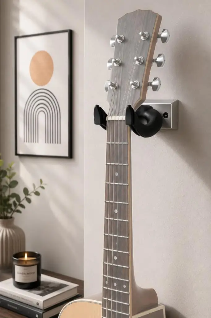 Lastvoice GDS-666SL Kaliteli Gitar Duvar Askısı Standı Aparatı Gümüş