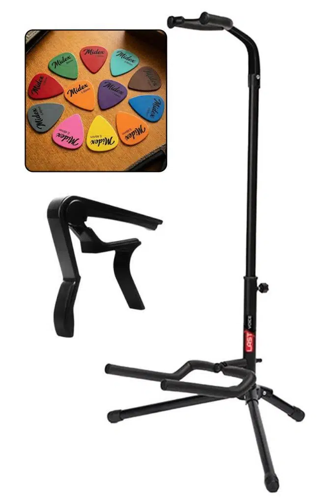 Lastvoice Gtr-01C Gitar Standı Sehpası + Capo + Pena Paketi