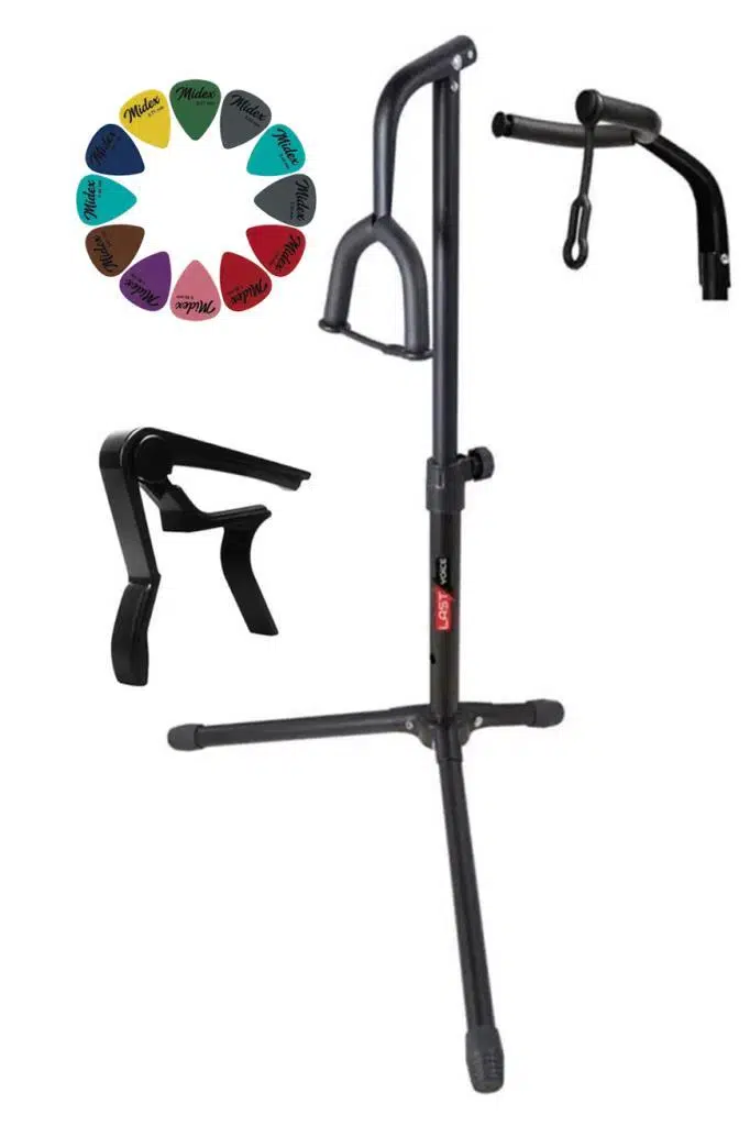 Lastvoice Gtr-01C Gitar Standı Sehpası + Capo + Pena Paketi