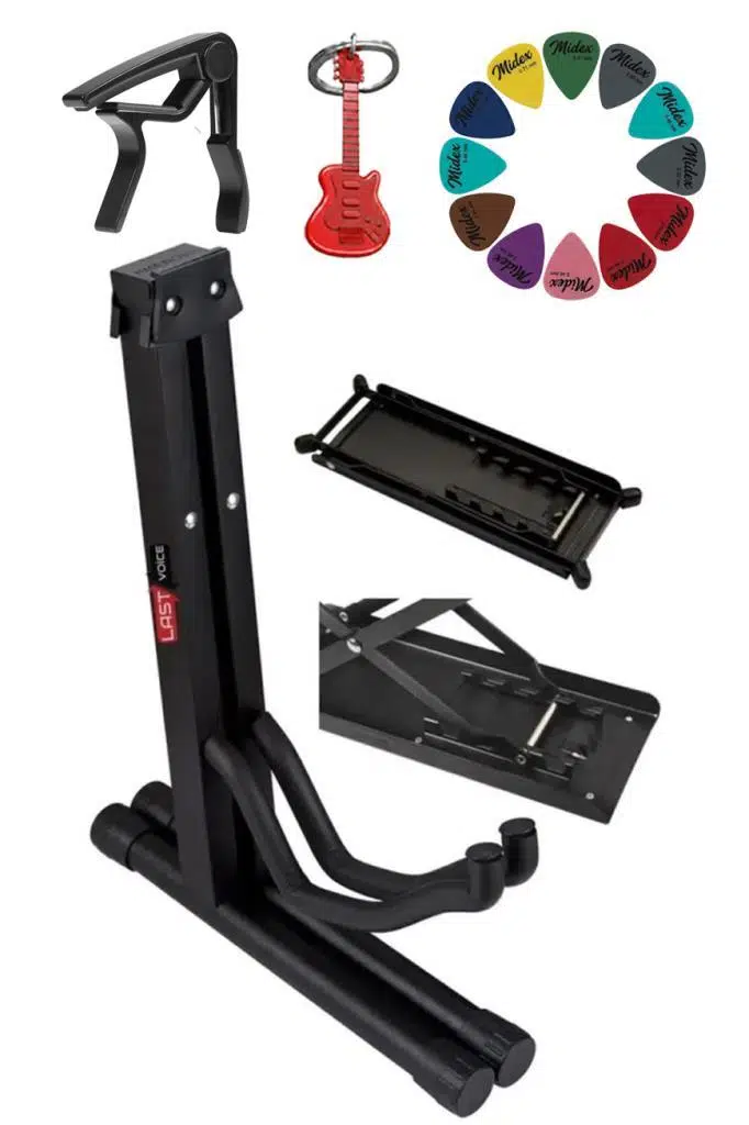 Lastvoice Gtr-111PDCP Profesyonel Gitar Standı Sehpası + Ayaklık + Capo