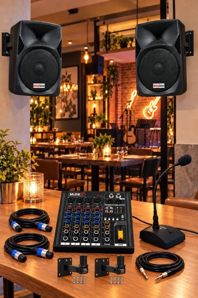 Lastvoice Hall Paket-2 Ses Sistemi Mixer Hoparlör Paketi (Kapalı Alan toplantıları İçin)