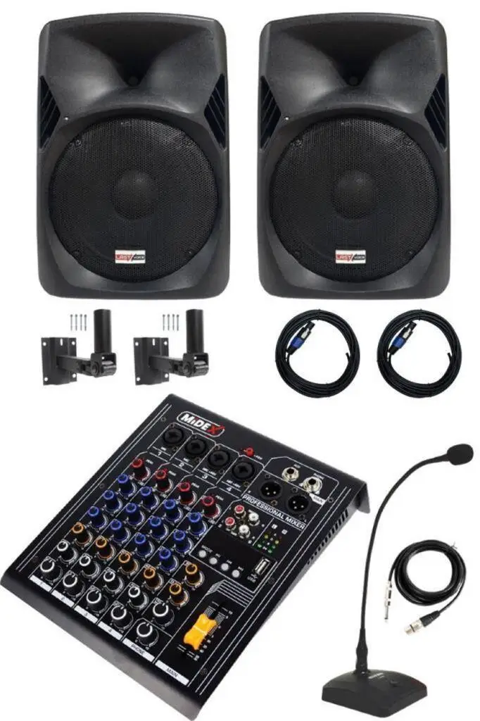 Lastvoice Hall Paket-2 Ses Sistemi Mixer Hoparlör Paketi (Kapalı Alan toplantıları İçin)
