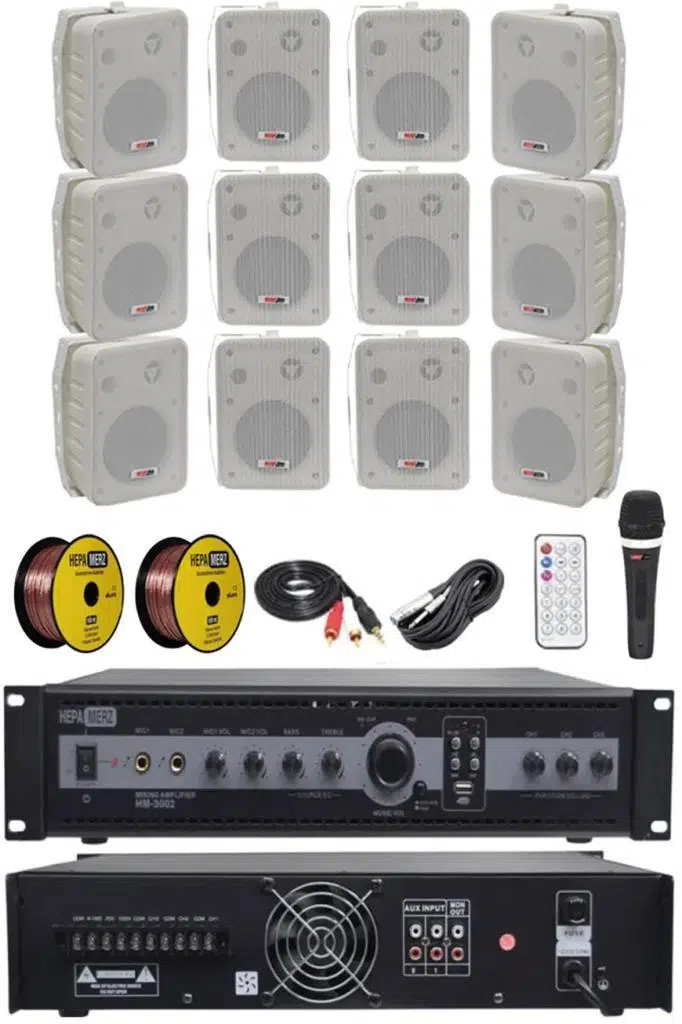Lastvoice High Voice Paket-5 Bölgeli Anfi ve Duvar Hoparlör Ses Anons Sistemi Seti