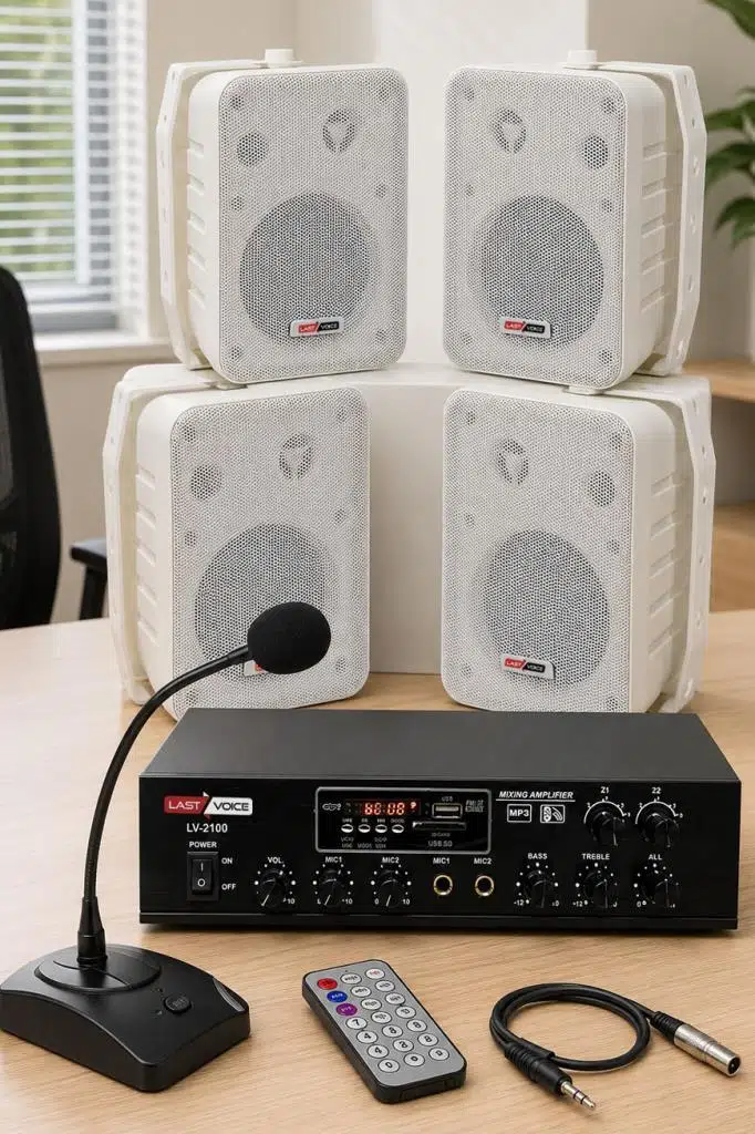 Lastvoice Large Paket-3 Hoparlör ve Anfi Anons Ses Sistemi Seti Lastvoice Large Paket-3 Hoparlör ve Anfi Anons Ses Sistemi Seti