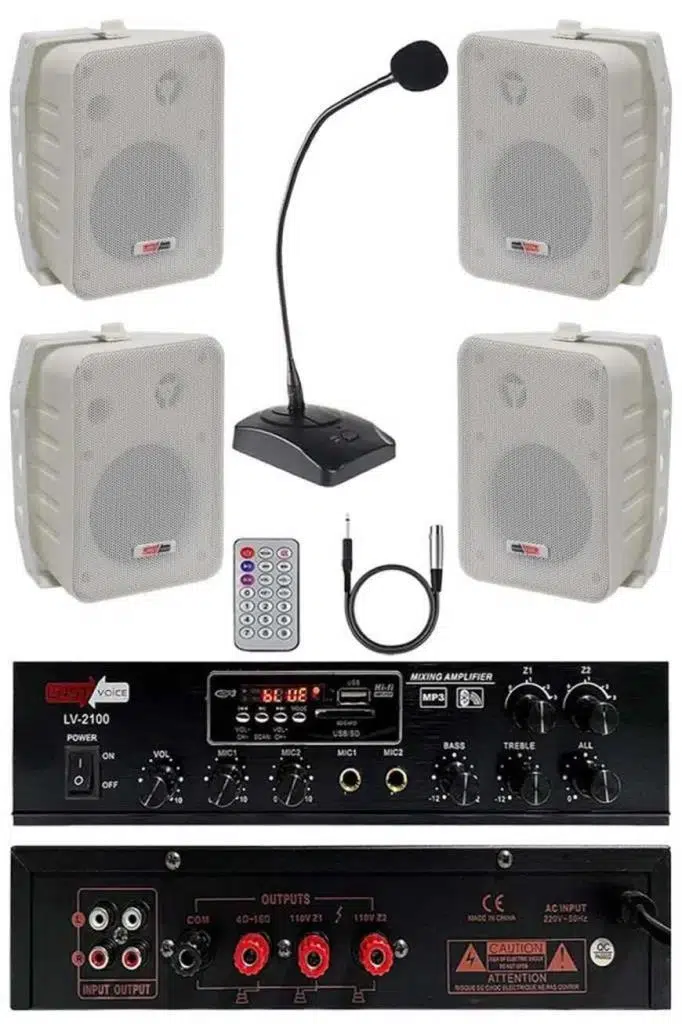 Lastvoice Large Paket-3 Hoparlör ve Anfi Anons Ses Sistemi Seti Lastvoice Large Paket-3 Hoparlör ve Anfi Anons Ses Sistemi Seti