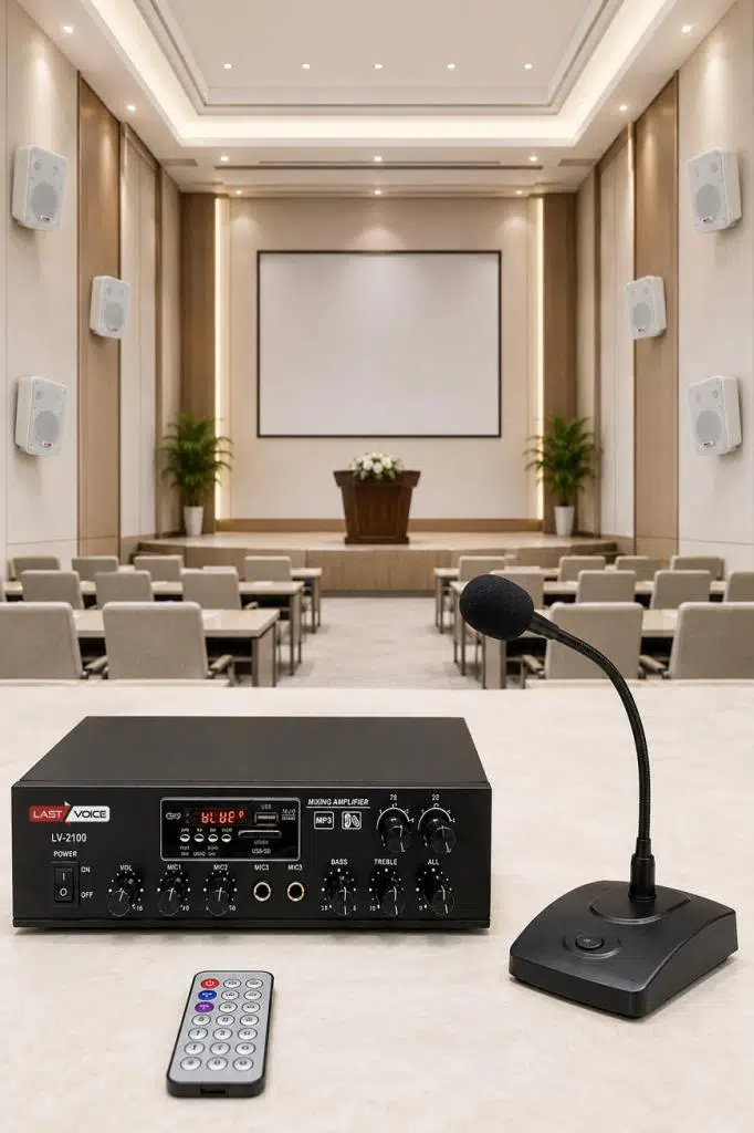 Lastvoice Large Paket-5 Hoparlör ve Anfi Anons Ses Sistemi Seti