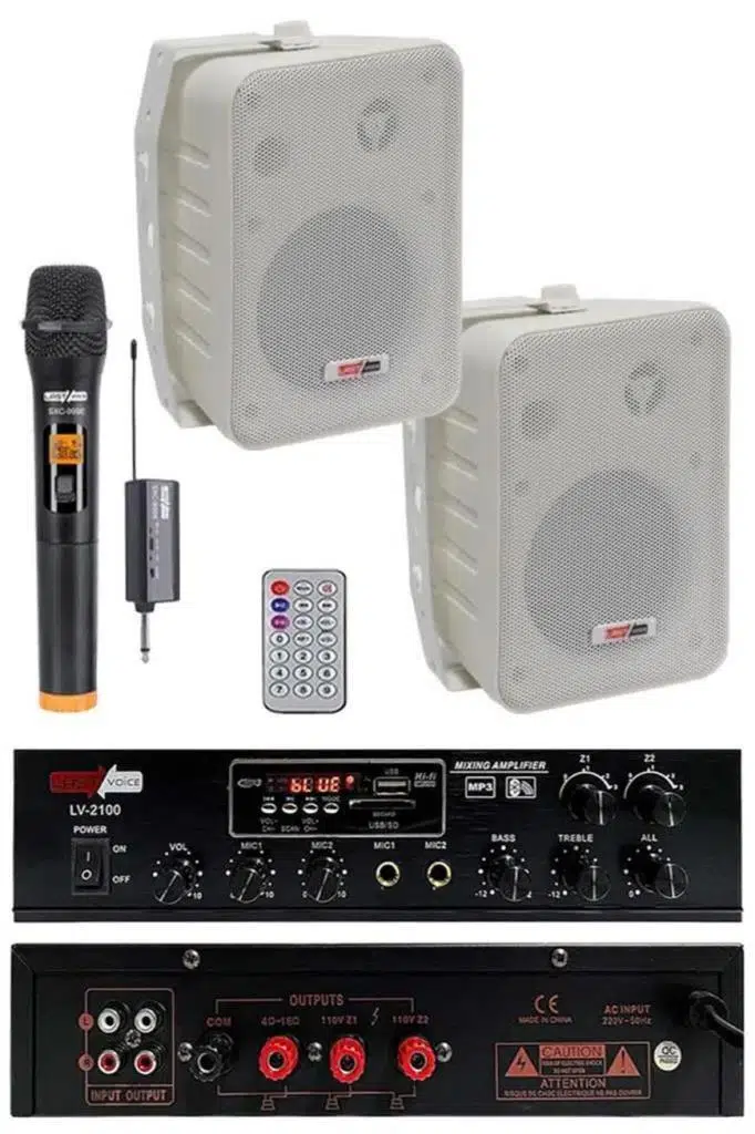 Lastvoice Large Plus Paket-1 Hoparlör ve Anfi Anons Ses Sistemi Seti Lastvoice Large Plus Paket-1 Hoparlör ve Anfi Anons Ses Sistemi Seti