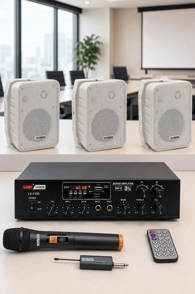 Lastvoice Large Plus Paket-2 Hoparlör ve Anfi Anons Ses Sistemi Seti Lastvoice Large Plus Paket-2 Hoparlör ve Anfi Anons Ses Sistemi Seti