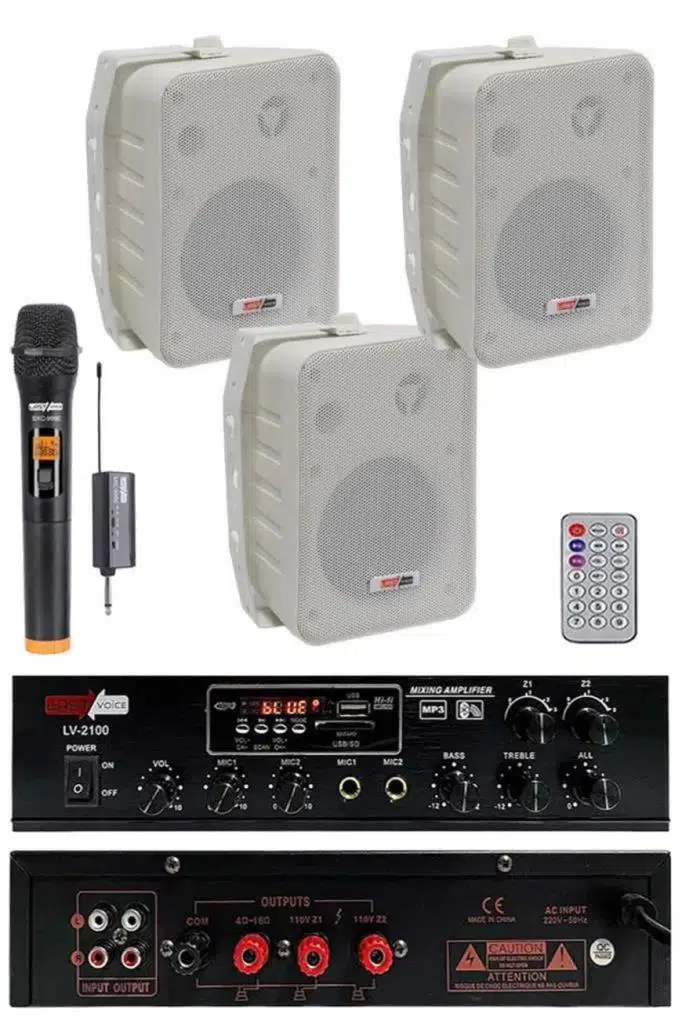 Lastvoice Large Plus Paket-2 Hoparlör ve Anfi Anons Ses Sistemi Seti Lastvoice Large Plus Paket-2 Hoparlör ve Anfi Anons Ses Sistemi Seti