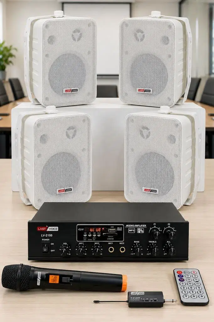 Lastvoice Large Plus Paket-3 Hoparlör ve Anfi Anons Ses Sistemi Seti Lastvoice Large Plus Paket-3 Hoparlör ve Anfi Anons Ses Sistemi Seti