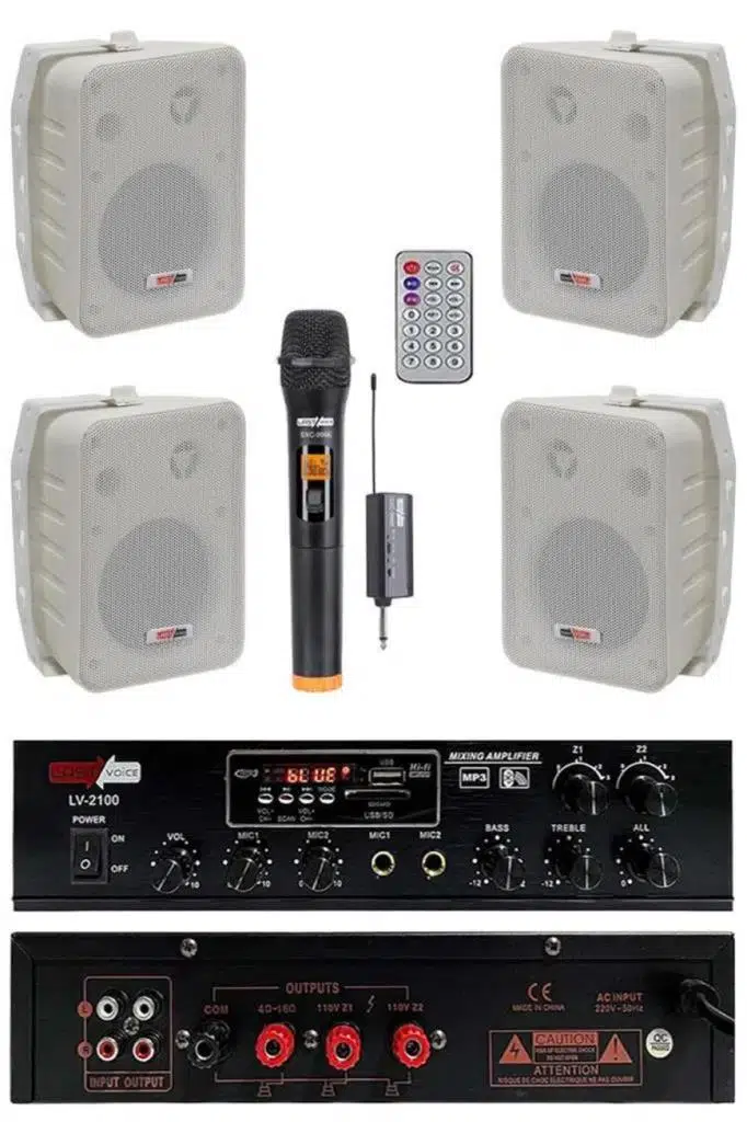 Lastvoice Large Plus Paket-3 Hoparlör ve Anfi Anons Ses Sistemi Seti Lastvoice Large Plus Paket-3 Hoparlör ve Anfi Anons Ses Sistemi Seti