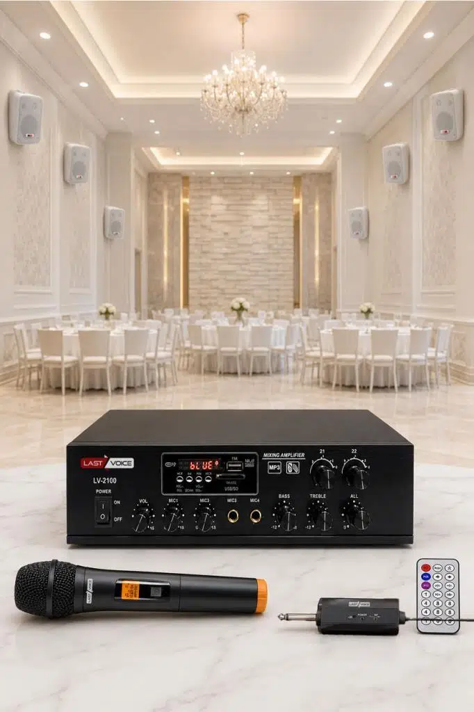 Lastvoice Large Plus Paket-5 Hoparlör ve Anfi Anons Ses Sistemi Seti Lastvoice Large Plus Paket-5 Hoparlör ve Anfi Anons Ses Sistemi Seti