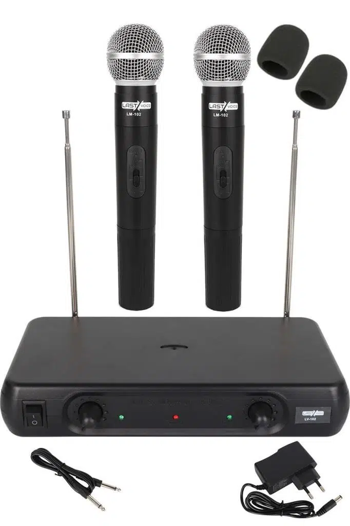 Lastvoice LM-102EE Çiftli EL Tipi VHF Telsiz Kablosuz Mikrofon Lastvoice LM-102EE Çiftli EL Tipi VHF Telsiz Kablosuz Mikrofon