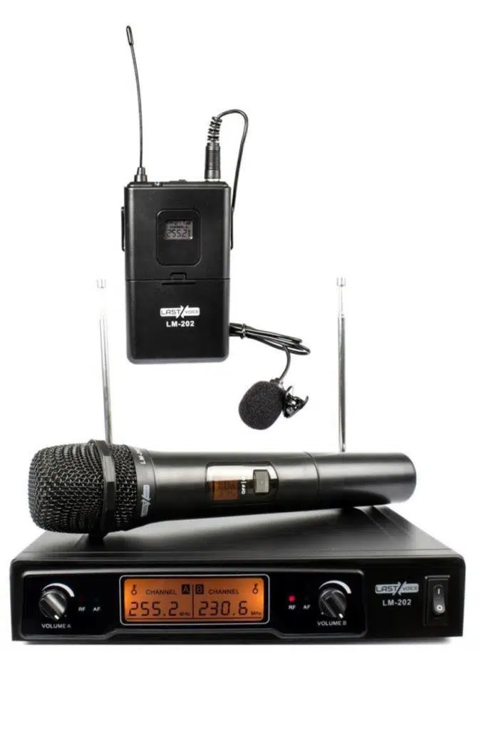 Lastvoice LM-202EY Çiftli Telsiz Kablosuz EL ve Yaka Mikrofonu Lastvoice LM-202EY Çiftli Telsiz Kablosuz EL ve Yaka Mikrofonu
