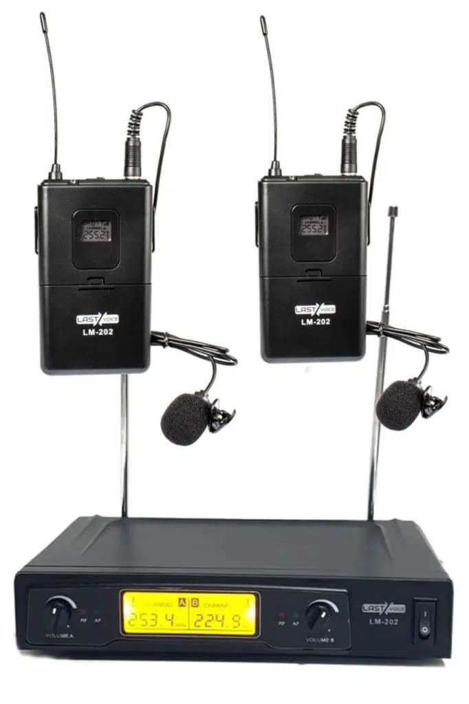 Lastvoice LM-202YY Çiftli Telsiz Kablosuz Yaka Mikrofon