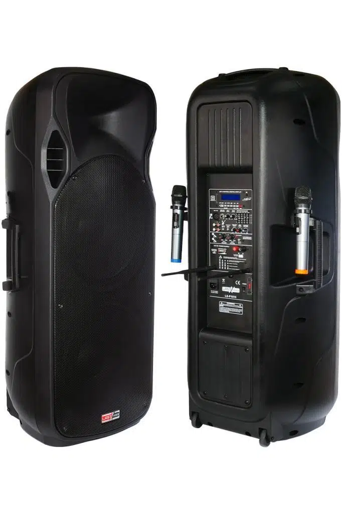 Lastvoice LS-P1515 Mikrofonlu Şarjlı Taşınabilir Portatif Kule Ses Sistemi Seti 2x15 İnç 1700W Yüksek Kalite Lastvoice LS-P1515 Mikrofonlu Şarjlı Taşınabilir Portatif Kule Ses Sistemi Seti 2x15 İnç 1700W Yüksek Kalite