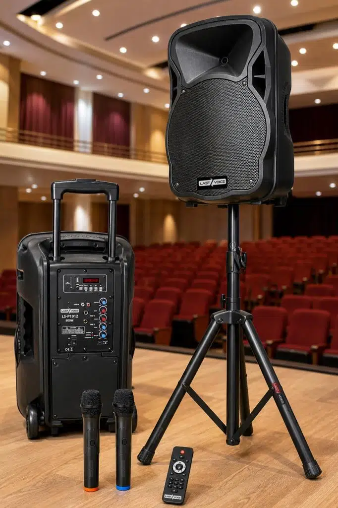 Lastvoice LS-P1912EE-ST Portatif Taşınabilir Mikrofonlu Stantlı Seyyar Ses Sistemi 12 İNÇ 800 WATT Lastvoice LS-P1912EE-ST Portatif Taşınabilir Mikrofonlu Stantlı Seyyar Ses Sistemi 12 İNÇ 800 WATT