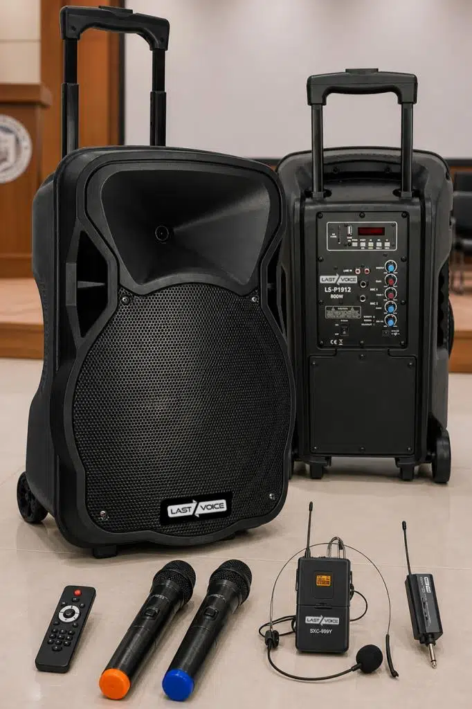 Lastvoice LS-P1912EX Portatif Taşınabilir 3 Mikrofonlu Seyyar Ses Sistemi 12 İNÇ 800 WATT Lastvoice LS-P1912EX Portatif Taşınabilir 3 Mikrofonlu Seyyar Ses Sistemi 12 İNÇ 800 WATT