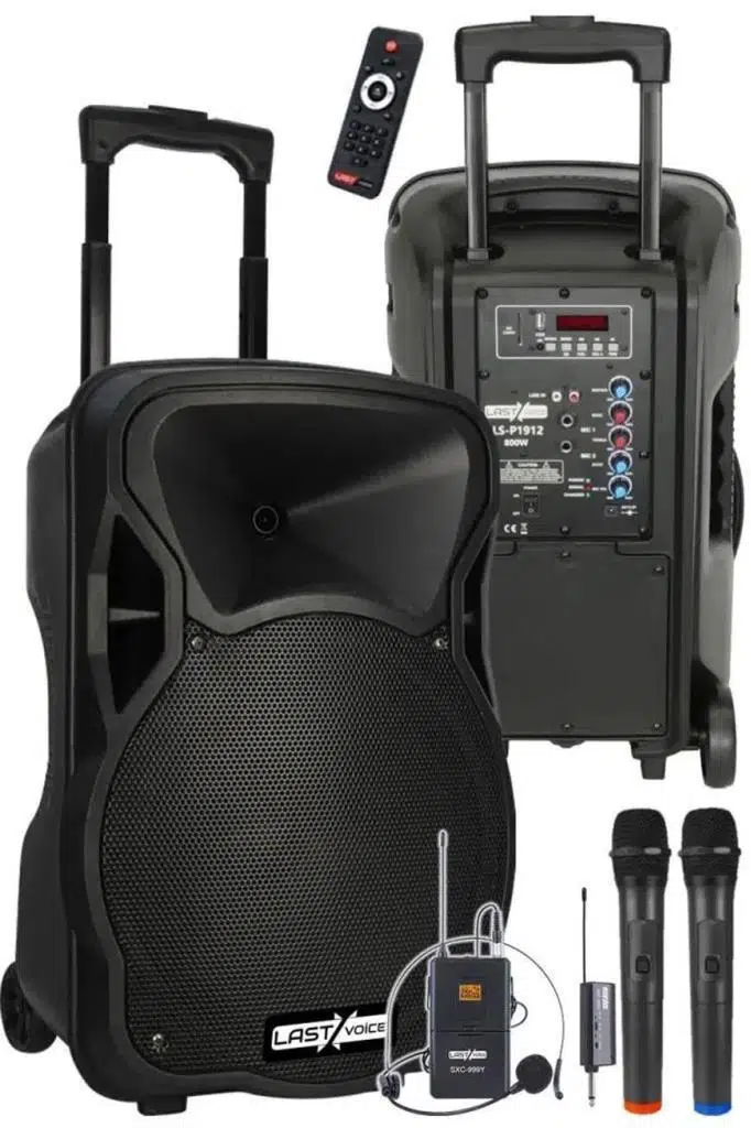 Lastvoice LS-P1912EX Portatif Taşınabilir 3 Mikrofonlu Seyyar Ses Sistemi 12 İNÇ 800 WATT Lastvoice LS-P1912EX Portatif Taşınabilir 3 Mikrofonlu Seyyar Ses Sistemi 12 İNÇ 800 WATT