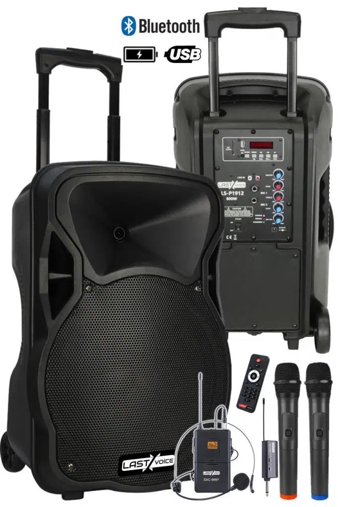 Lastvoice LS-P1912EX Portatif Taşınabilir 3 Mikrofonlu Seyyar Ses Sistemi 12 İNÇ 800 WATT Lastvoice LS-P1912EX Portatif Taşınabilir 3 Mikrofonlu Seyyar Ses Sistemi 12 İNÇ 800 WATT