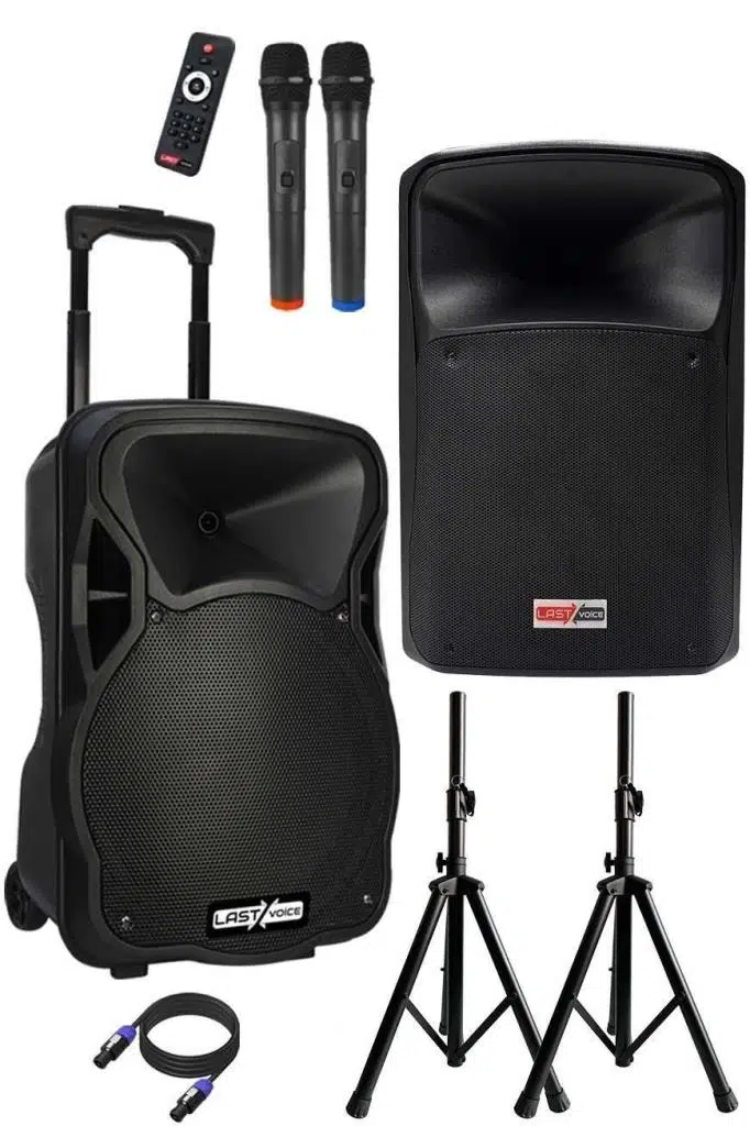Lastvoice LS-P1915EE-PAK Portatif Taşınabilir Şarjlı Ses Sistemi Aktif + Pasif Set (1200W + 800W) Lastvoice LS-P1915EE-PAK Portatif Taşınabilir Şarjlı Ses Sistemi Aktif + Pasif Set (1200W + 800W)