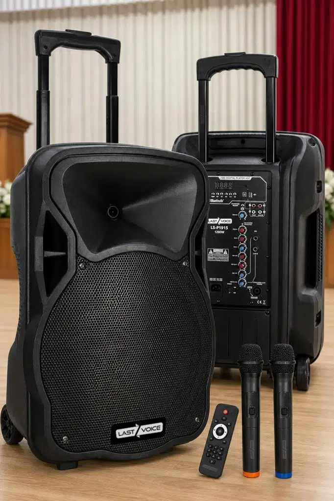 Lastvoice LS-P1915EE Portatif Taşınabilir Mikrofonlu Seyyar Ses Sistemi 15 İNÇ 1200 WATT Lastvoice LS-P1915EE Portatif Taşınabilir Mikrofonlu Seyyar Ses Sistemi 15 İNÇ 1200 WATT