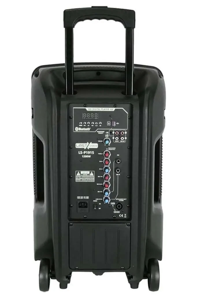 Lastvoice LS-P1915EE Portatif Taşınabilir Mikrofonlu Seyyar Ses Sistemi 15 İNÇ 1200 WATT