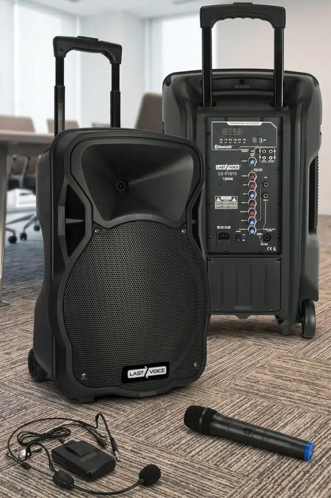 Lastvoice LS-P1915EH Portatif Taşınabilir Headset Mikrofonlu Seyyar Ses Sistemi 15 İNÇ 1200 WATT