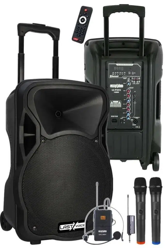 Lastvoice LS-P1915EX Portatif Taşınabilir 3 Mikrofonlu Seyyar Ses Sistemi 15 İNÇ 1200 WATT Lastvoice LS-P1915EX Portatif Taşınabilir 3 Mikrofonlu Seyyar Ses Sistemi 15 İNÇ 1200 WATT