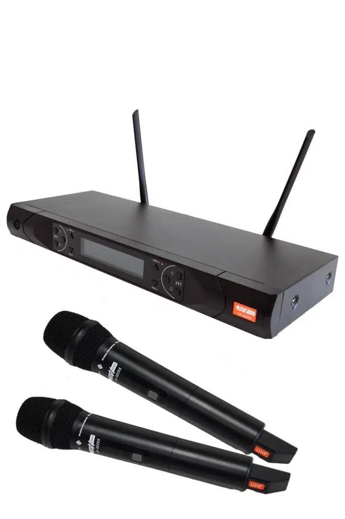 Lastvoice LV-402EE Telsiz Kablosuz Mikrofon Seti UHF Çift EL 2x100 Frekans