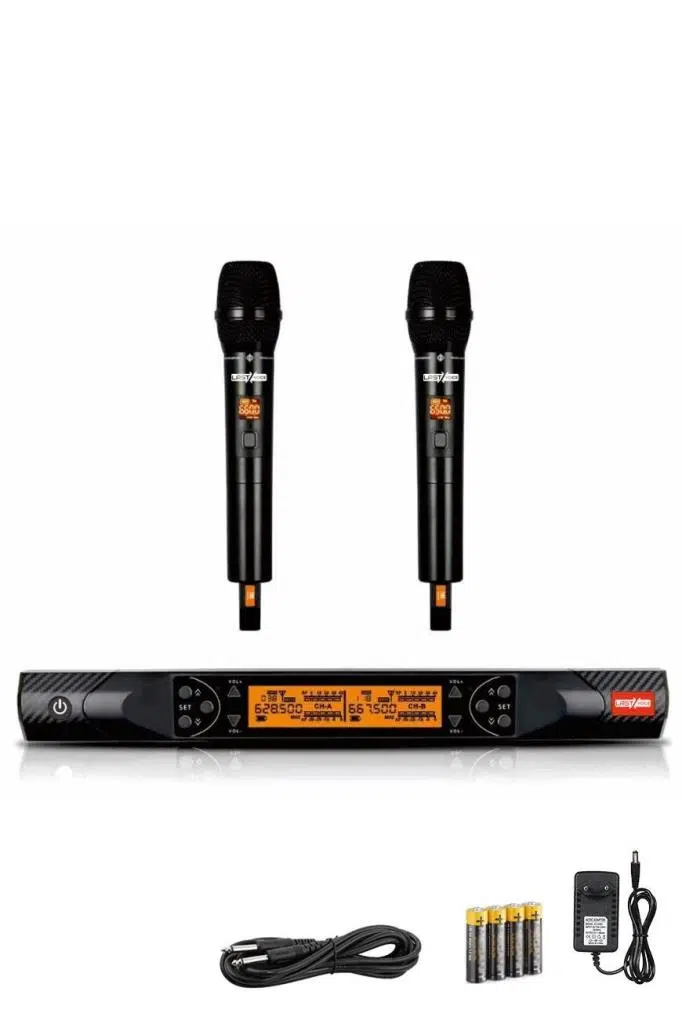 Lastvoice LV-402EE Telsiz Kablosuz Mikrofon Seti UHF Çift EL 2x100 Frekans Lastvoice LV-402EE Telsiz Kablosuz Mikrofon Seti UHF Çift EL 2x100 Frekans