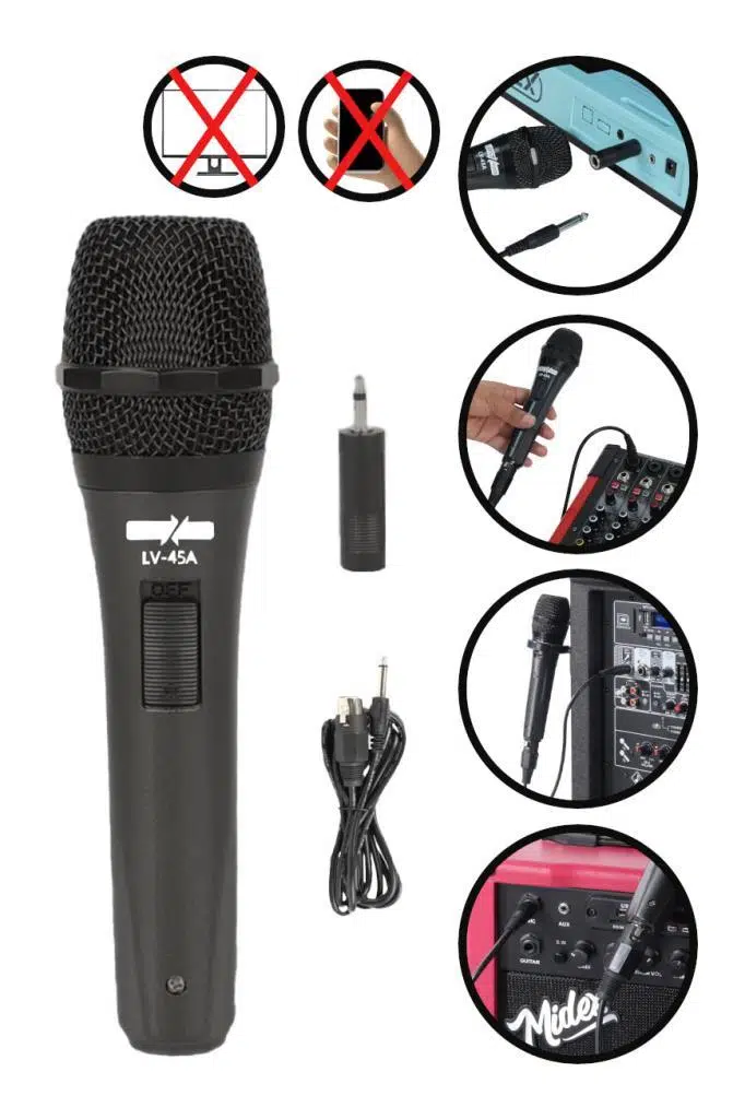 Lastvoice Lv-45A Dinamik Kablolu EL Mikrofon (Kablo Sünger ve Aparat Hediyeli) Lastvoice Lv-45A Dinamik Kablolu EL Mikrofon (Kablo Sünger ve Aparat Hediyeli)