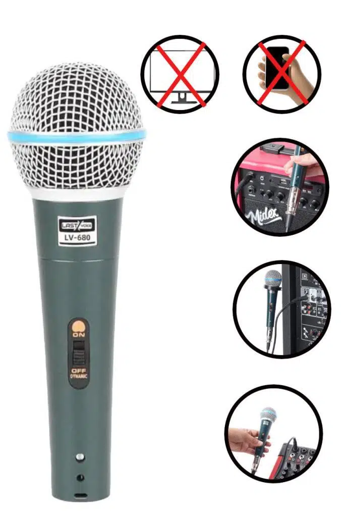 Lastvoice Lv-680 Profesyonel Dinamik EL Mikrofonu (Çift kablo Sünger Çanta Tutacak) Lastvoice Lv-680 Profesyonel Dinamik EL Mikrofonu (Çift kablo Sünger Çanta Tutacak)