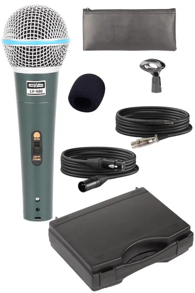 Lastvoice Lv-680 Profesyonel Dinamik EL Mikrofonu (Çift kablo Sünger Çanta Tutacak) Lastvoice Lv-680 Profesyonel Dinamik EL Mikrofonu (Çift kablo Sünger Çanta Tutacak)