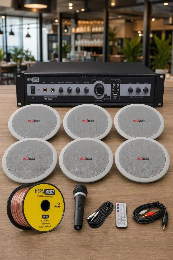 Lastvoice Maxx Paket-3 Tavan Hoparlörü ve 3 Bölgeli Anfi Ses Sistemi Paketi (Full Set) Lastvoice Maxx Paket-3 Tavan Hoparlörü ve 3 Bölgeli Anfi Ses Sistemi Paketi (Full Set)
