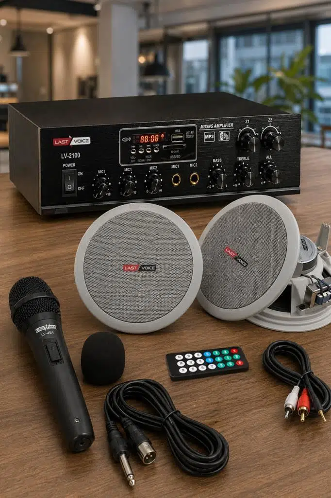 Lastvoice Medium-1 Tavan Hoparlör ve Anfi Ses Sistemi Paketi