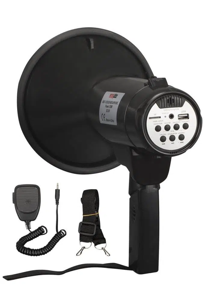 Lastvoice MGF-120USB-BT Mayklı Askılı EL Megafon 120 Watt (Şarjlı Bluetooth USB Siren Kayıt)