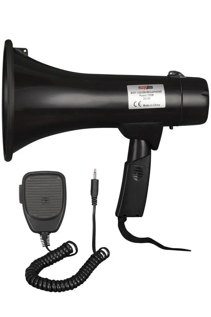 Lastvoice MGF-120USB-BT Mayklı Askılı EL Megafon 120 Watt (Şarjlı Bluetooth USB Siren Kayıt)