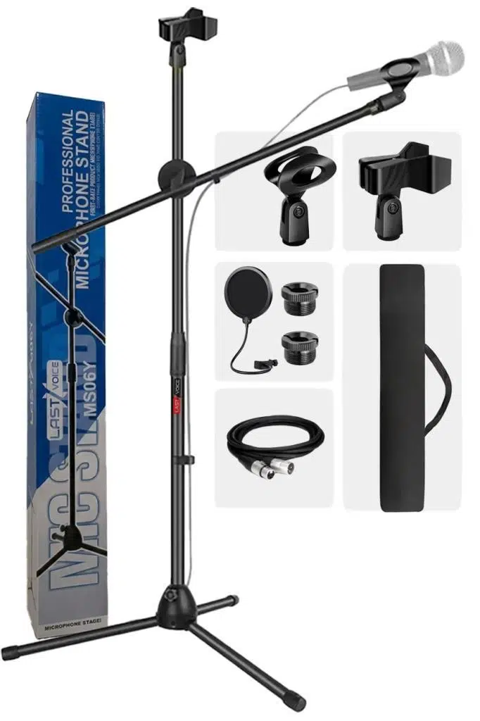 Lastvoice Ms06 Mikrofon Standı + Pop Filtre + XLR Kablo Lastvoice Ms06 Mikrofon Standı + Pop Filtre + XLR Kablo
