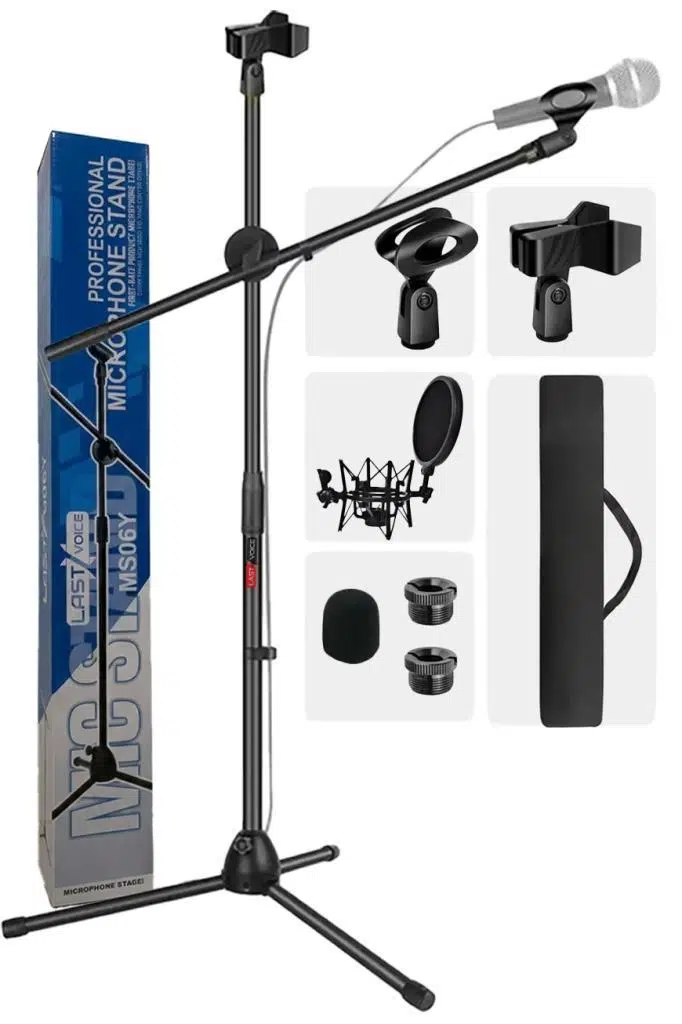 Lastvoice Ms06-SH101CS Mikrofon Standı + Filtreli Shock Mount Seti Çantalı
