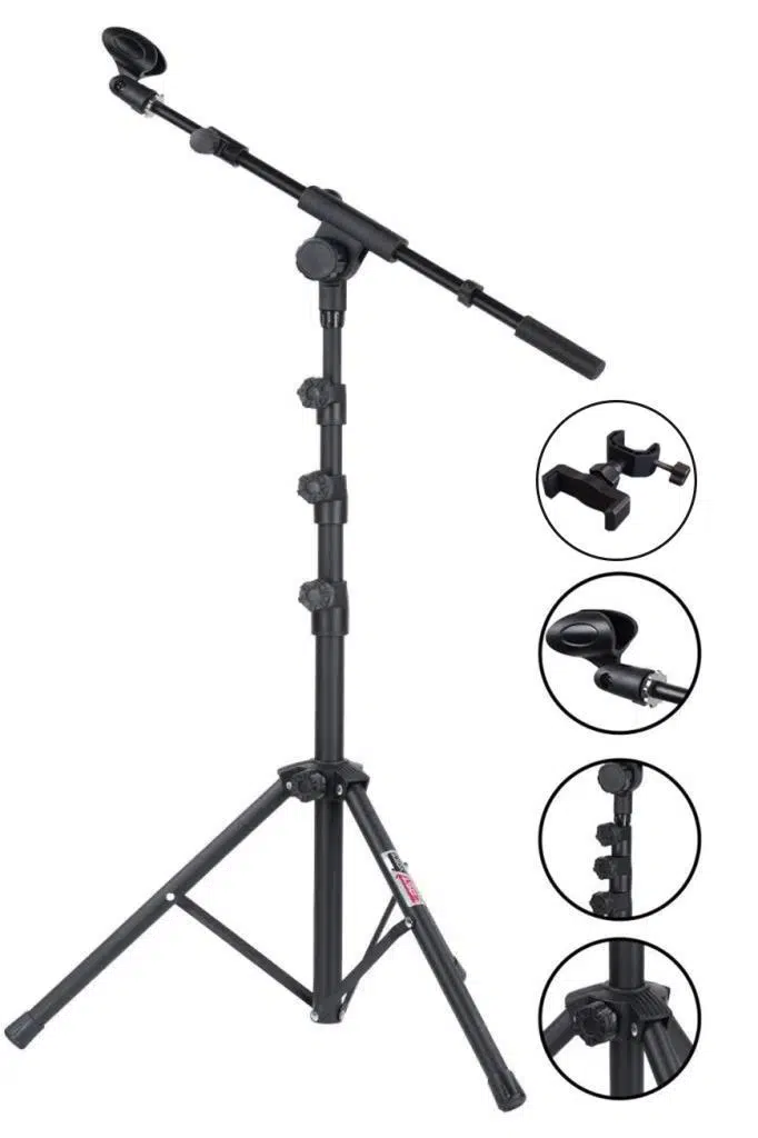 Lastvoice MS07M Yüksek Kaliteli Tripod Mikrofon Standı Telefon Tutucu Dahil