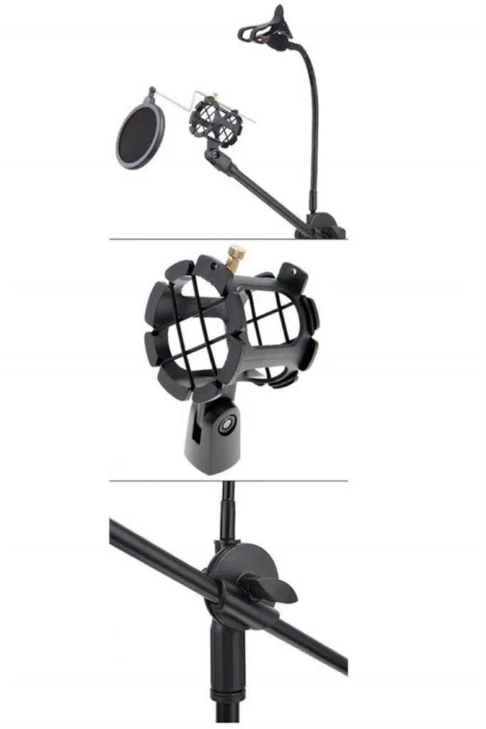 Lastvoice MS08 Set Mikrofon Standı Sehpası Ayağı (Filtre Shock Mount Telefon Standlı)