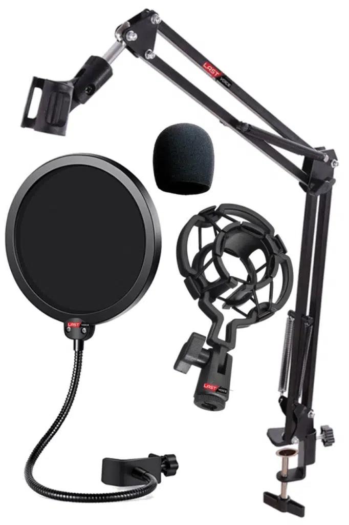 Lastvoice Nb39PSMX Mikrofon Standı Shock Mount Pop Filter Sünger Seti Lastvoice Nb39PSMX Mikrofon Standı Shock Mount Pop Filter Sünger Seti