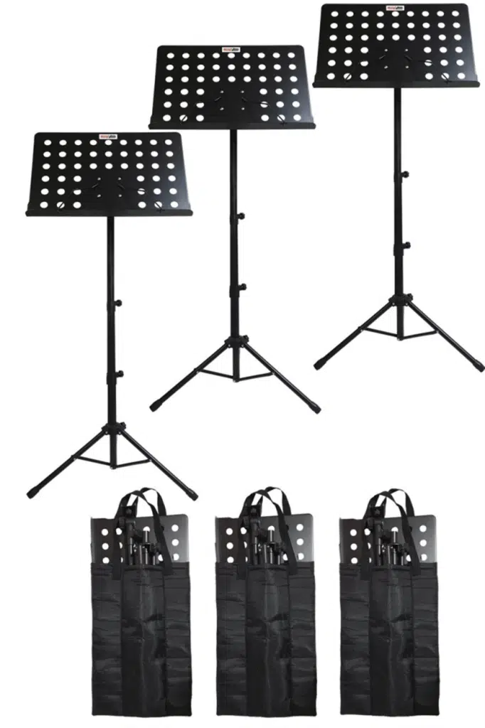 Lastvoice NT-104CS-3X Şef Tipi Katlanır Nota Standı Sehpası Taşıma Çantalı (3LÜ Ekonomik Paket)