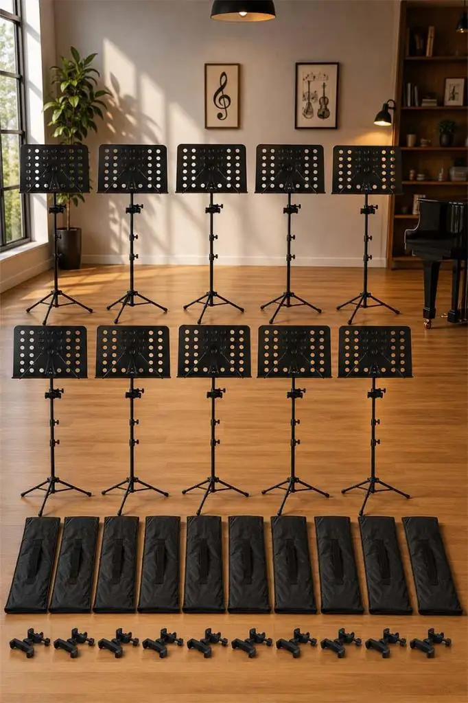 Lastvoice NT-106-10X Makaslı 10'lu Tel Nota Sehpası Standı Toptan Paket